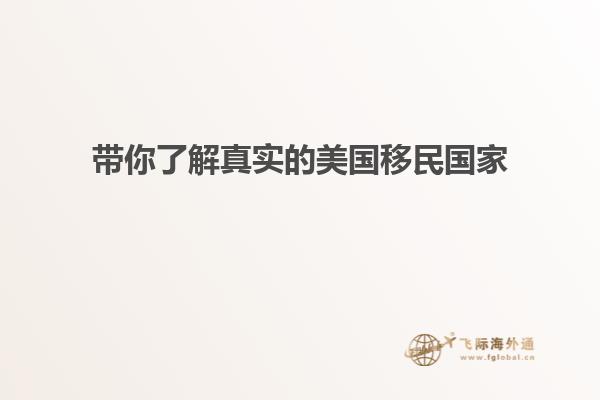带你了解真实的美国移民国家