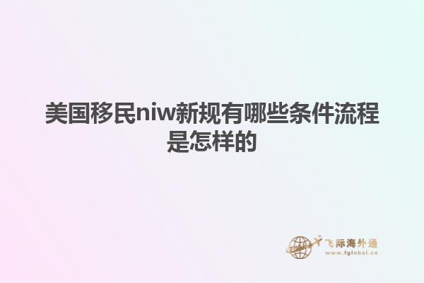 美国移民niw新规有哪些条件流程是怎样的