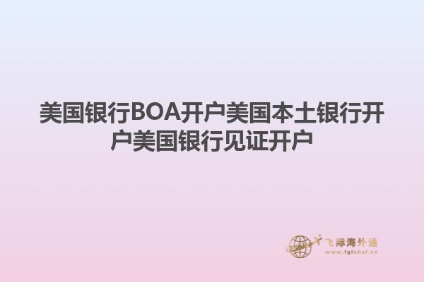美国银行BOA开户美国本土银行开户美国银行见证开户