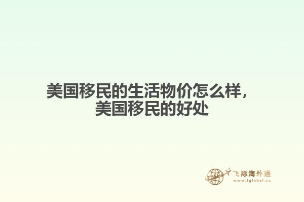 美国移民的生活物价怎么样，美国移民的好处