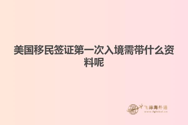 美国移民签证第一次入境需带什么资料呢