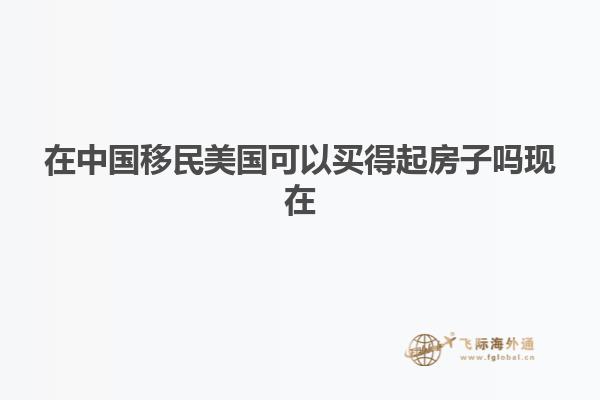 在中国移民美国可以买得起房子吗现在