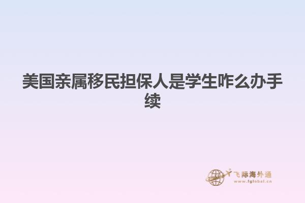 美国亲属移民担保人是学生咋么办手续