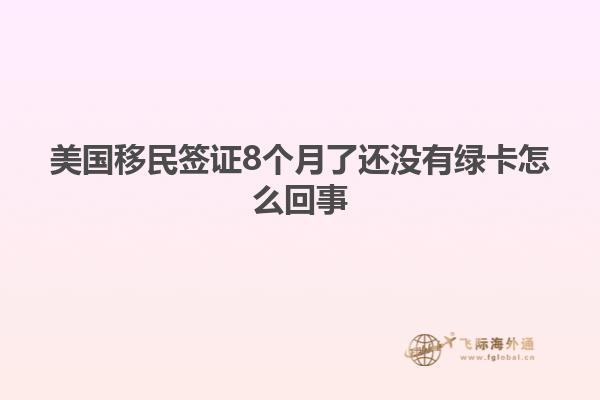 美国移民签证8个月了还没有绿卡怎么回事