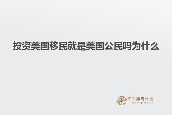 投资美国移民就是美国公民吗为什么