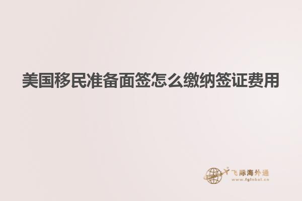 美国移民准备面签怎么缴纳签证费用