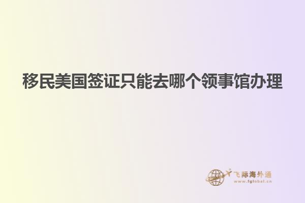 移民美国签证只能去哪个领事馆办理