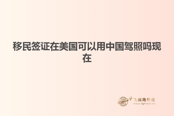 移民签证在美国可以用中国驾照吗现在