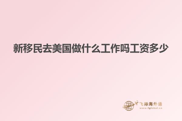 新移民去美国做什么工作吗工资多少