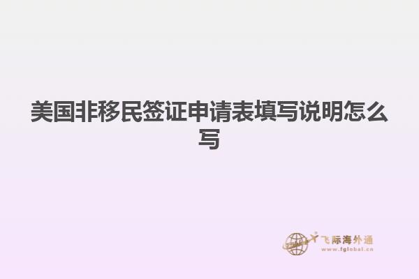 美国非移民签证申请表填写说明怎么写