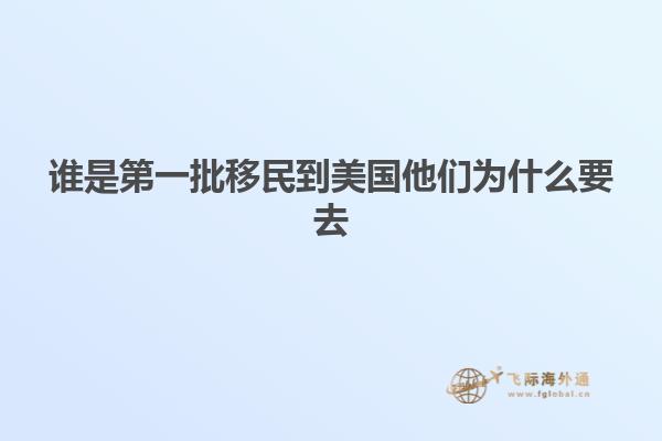 谁是第一批移民到美国他们为什么要去