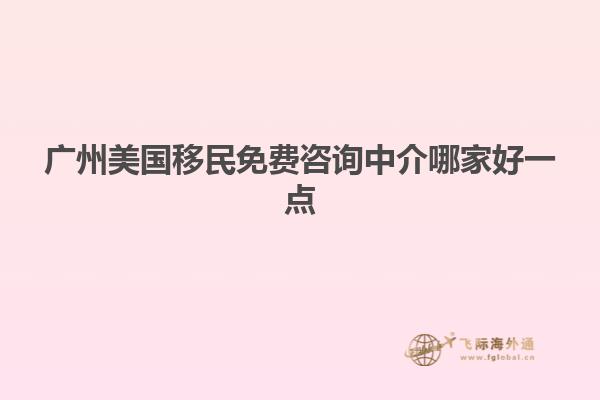 广州美国移民免费咨询中介哪家好一点