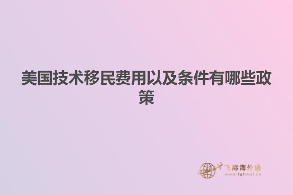美国技术移民费用以及条件有哪些政策