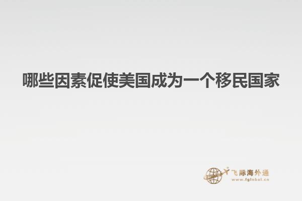 哪些因素促使美国成为一个移民国家