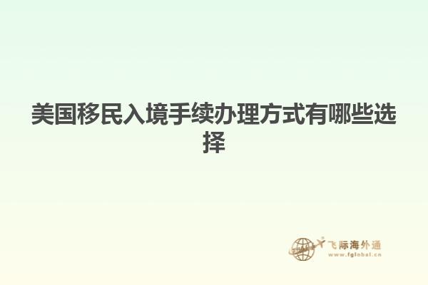 美国移民入境手续办理方式有哪些选择