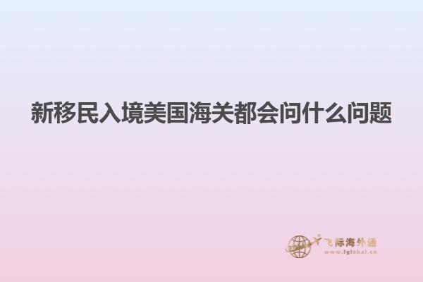 新移民入境美国海关都会问什么问题