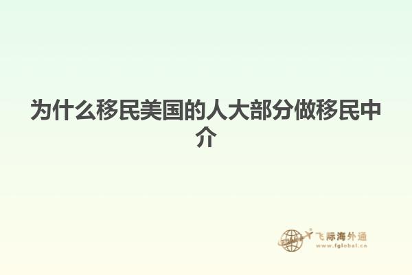 为什么移民美国的人大部分做移民中介