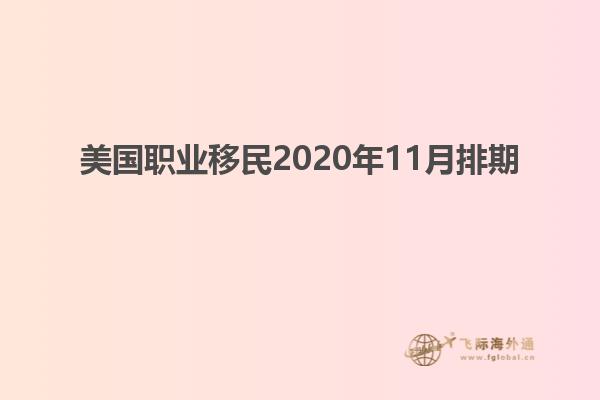 美国职业移民2020年11月排期