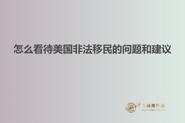 怎么看待美国非法移民的问题和建议