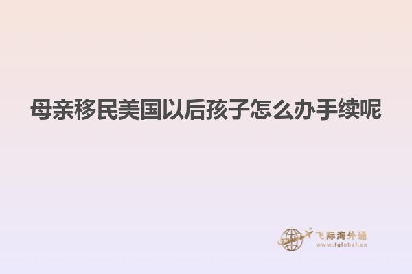母亲移民美国以后孩子怎么办手续呢