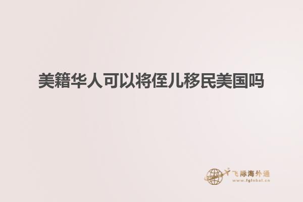 美籍华人可以将侄儿移民美国吗