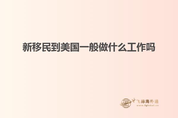 新移民到美国一般做什么工作吗