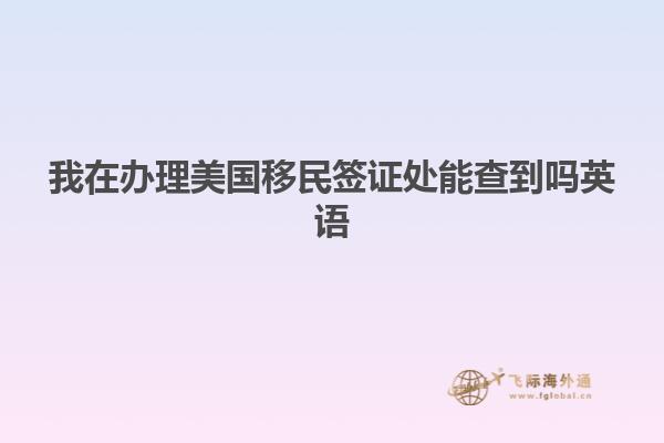我在办理美国移民签证处能查到吗英语
