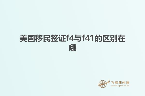 美国移民签证f4与f41的区别在哪