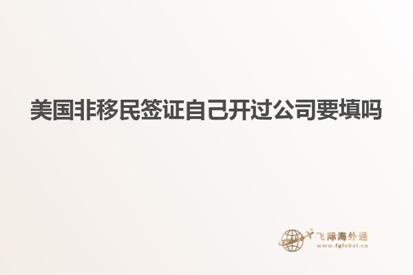 美国非移民签证自己开过公司要填吗