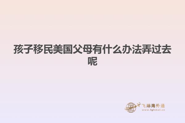 孩子移民美国父母有什么办法弄过去呢