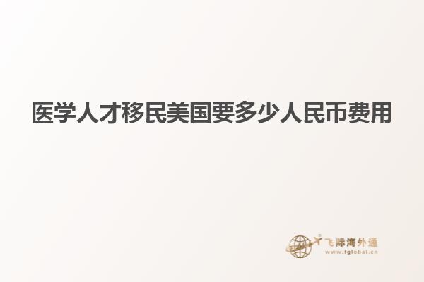 医学人才移民美国要多少人民币费用