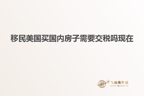 移民美国买国内房子需要交税吗现在