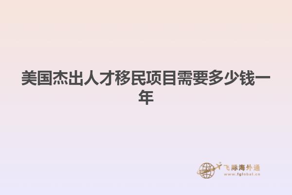 美国杰出人才移民项目需要多少钱一年