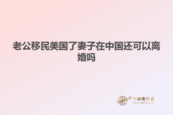 老公移民美国了妻子在中国还可以离婚吗