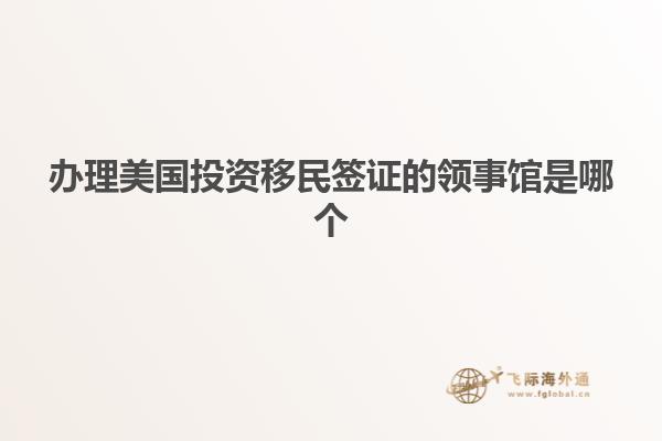 办理美国投资移民签证的领事馆是哪个