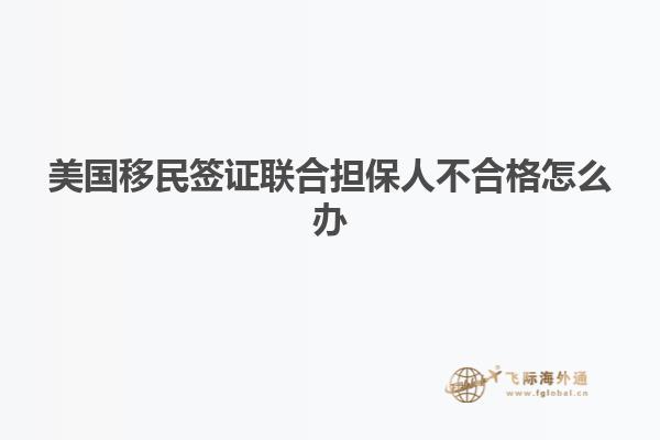 美国移民签证联合担保人不合格怎么办