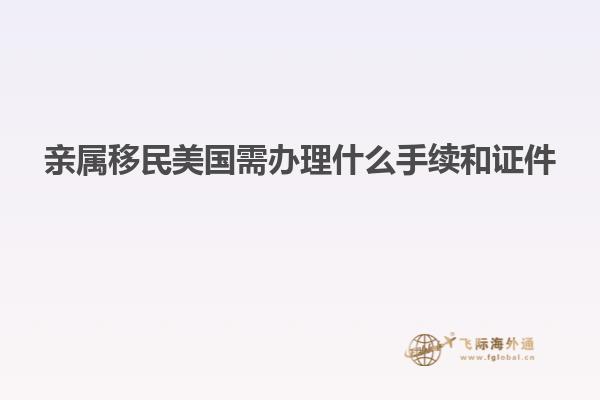 亲属移民美国需办理什么手续和证件