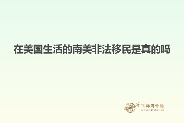 在美国生活的南美非法移民是真的吗