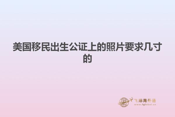 美国移民出生公证上的照片要求几寸的