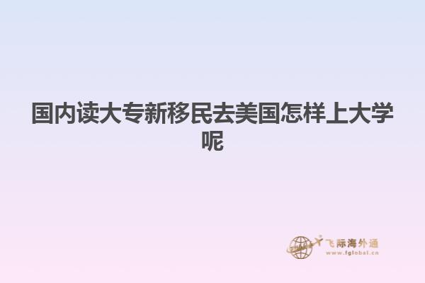 国内读大专新移民去美国怎样上大学呢