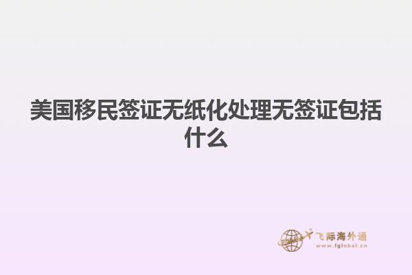 美国移民签证无纸化处理无签证包括什么