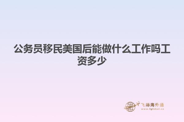 公务员移民美国后能做什么工作吗工资多少