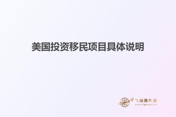 美国投资移民项目具体说明