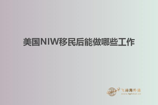 美国NIW移民后能做哪些工作