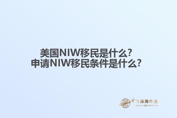 美国NIW移民是什么？申请NIW移民条件是什么？