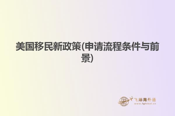 美国移民新政策(申请流程条件与前景)