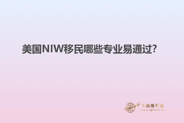 美国NIW移民哪些专业易通过？