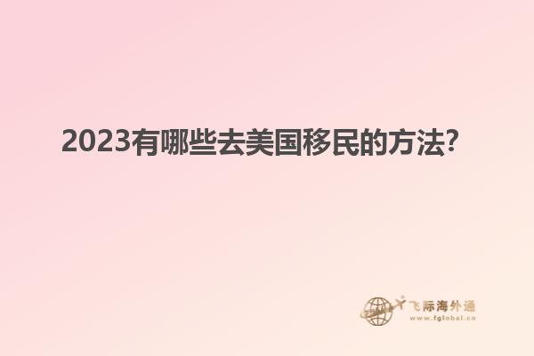 2023有哪些去美国移民的方法？