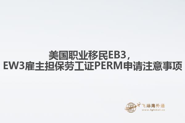 美国职业移民EB3，EW3雇主担保劳工证PERM申请注意事项