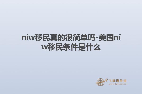niw移民真的很简单吗-美国niw移民条件是什么